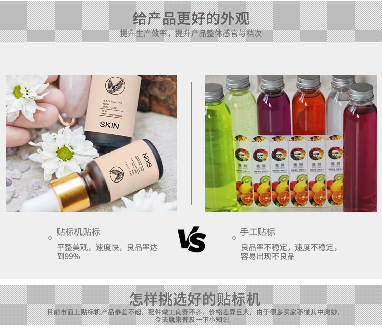 全自動臺式圓瓶定位貼標機